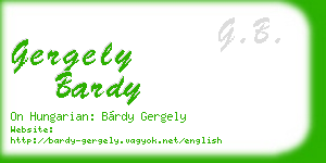 gergely bardy business card
